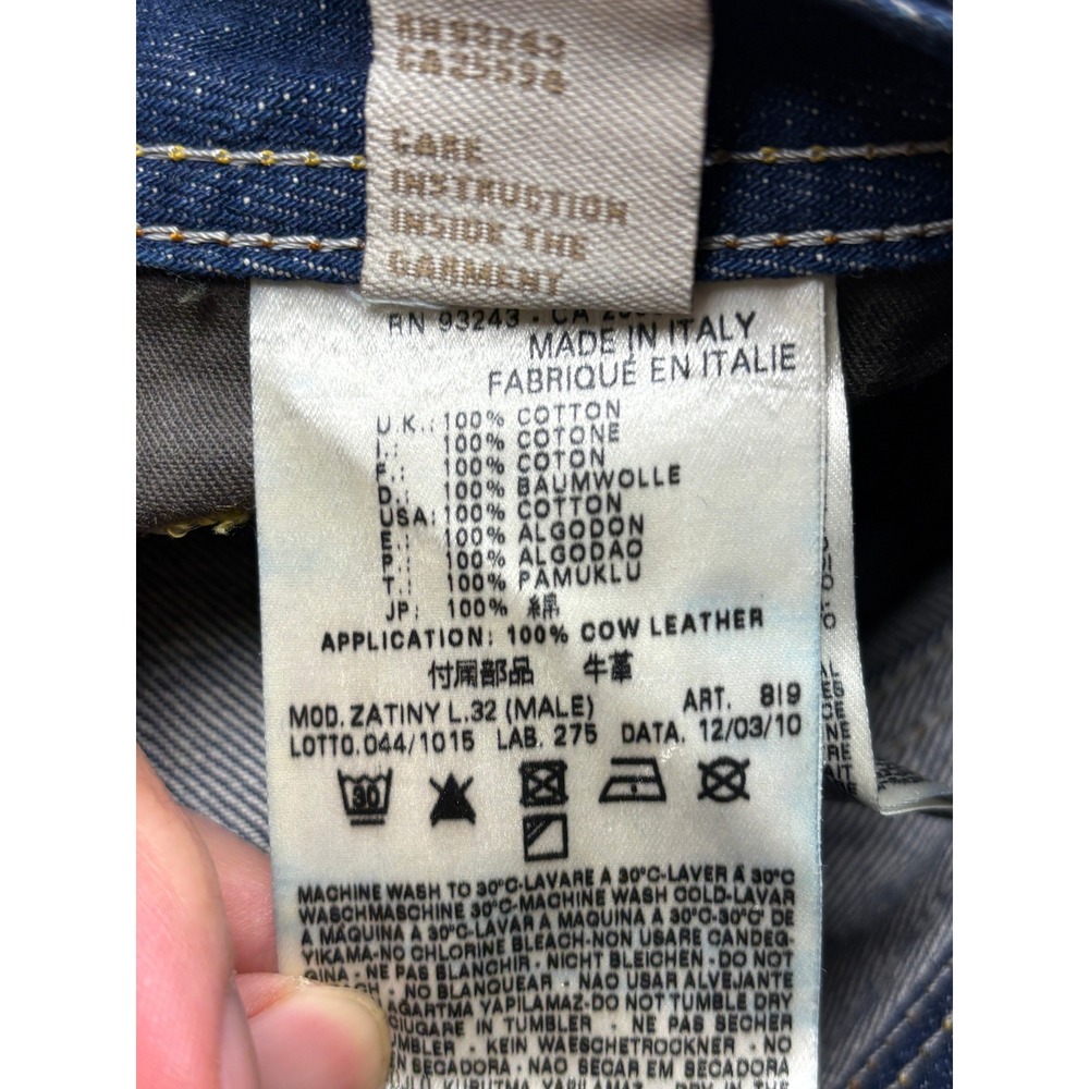 Diesel Zatiny Regular Bootcut Jeans Mens 32x32 Wash 00819 Blue Made in Italy - Picture 6 of 13